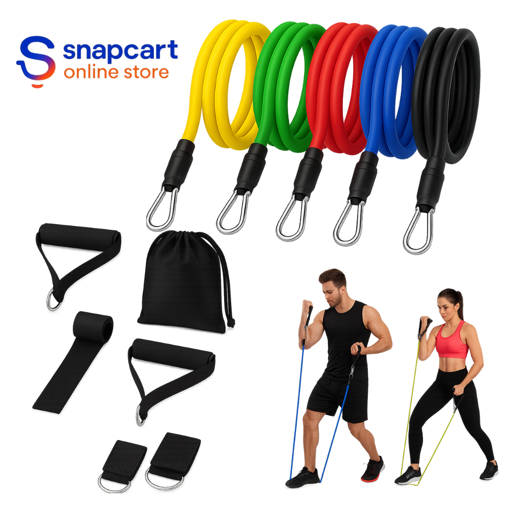 11 Pieces Gym Power Resistance Bands Set for Workout